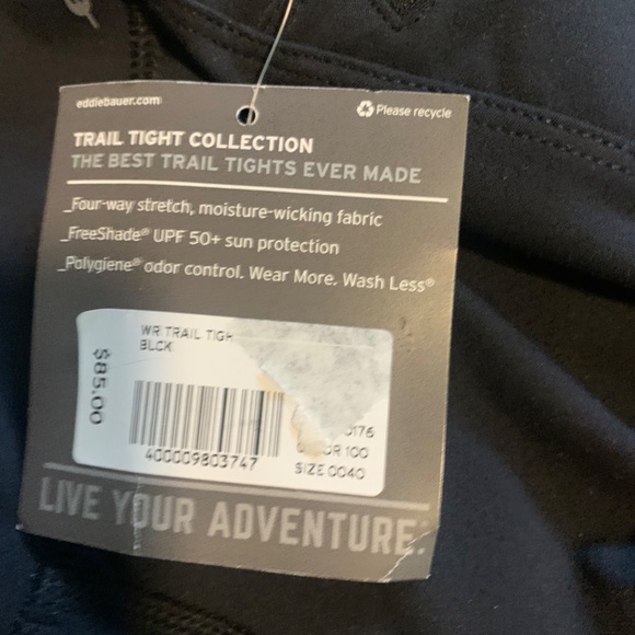 NWT Eddie Bauer Trail Tight  in Black Size Small - Picture 8 of 11